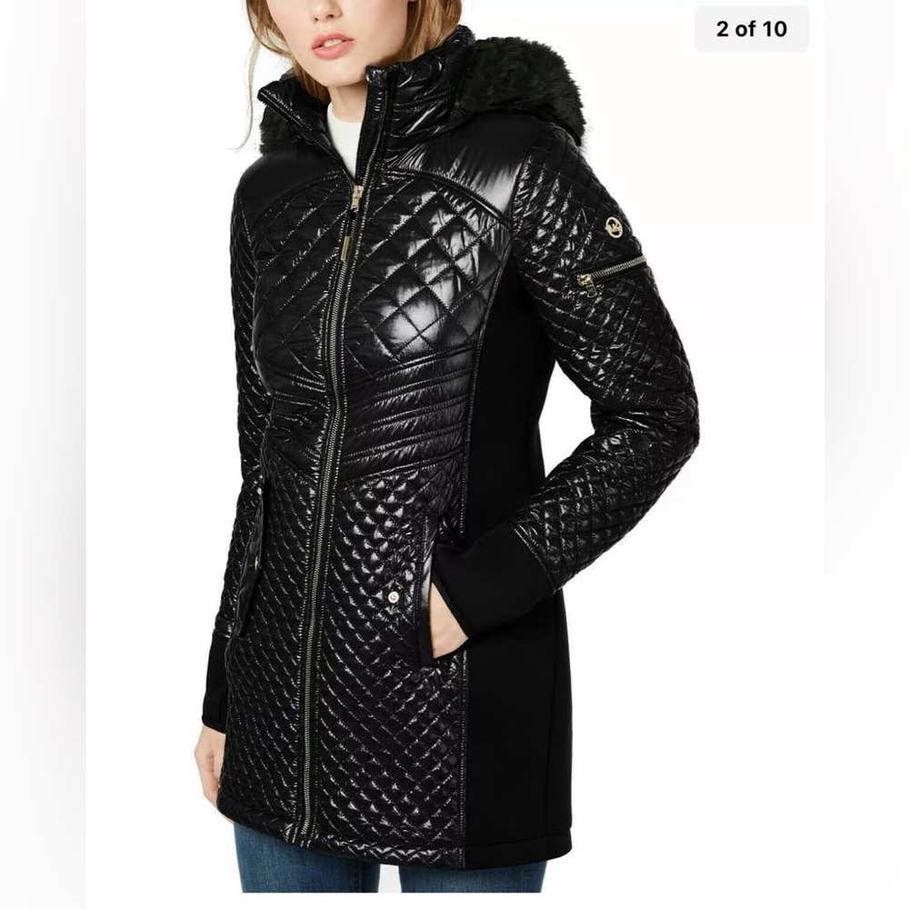michael kors mixed media quilted jacket - Picture 2 of 12